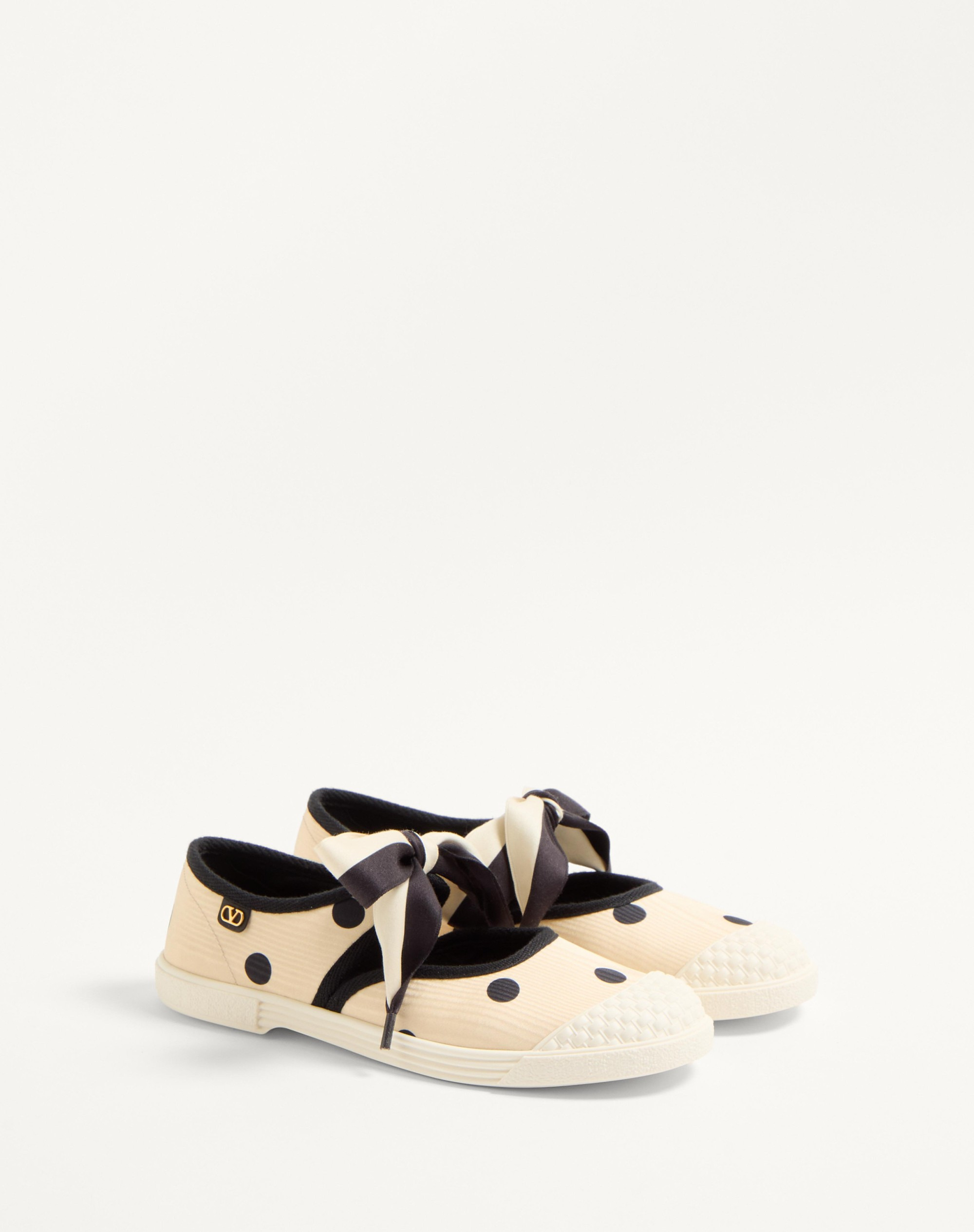BAY BY BAY BALLERINA SNEAKERS IN MOIRÉ PLUS DE POIS FABRIC - 3