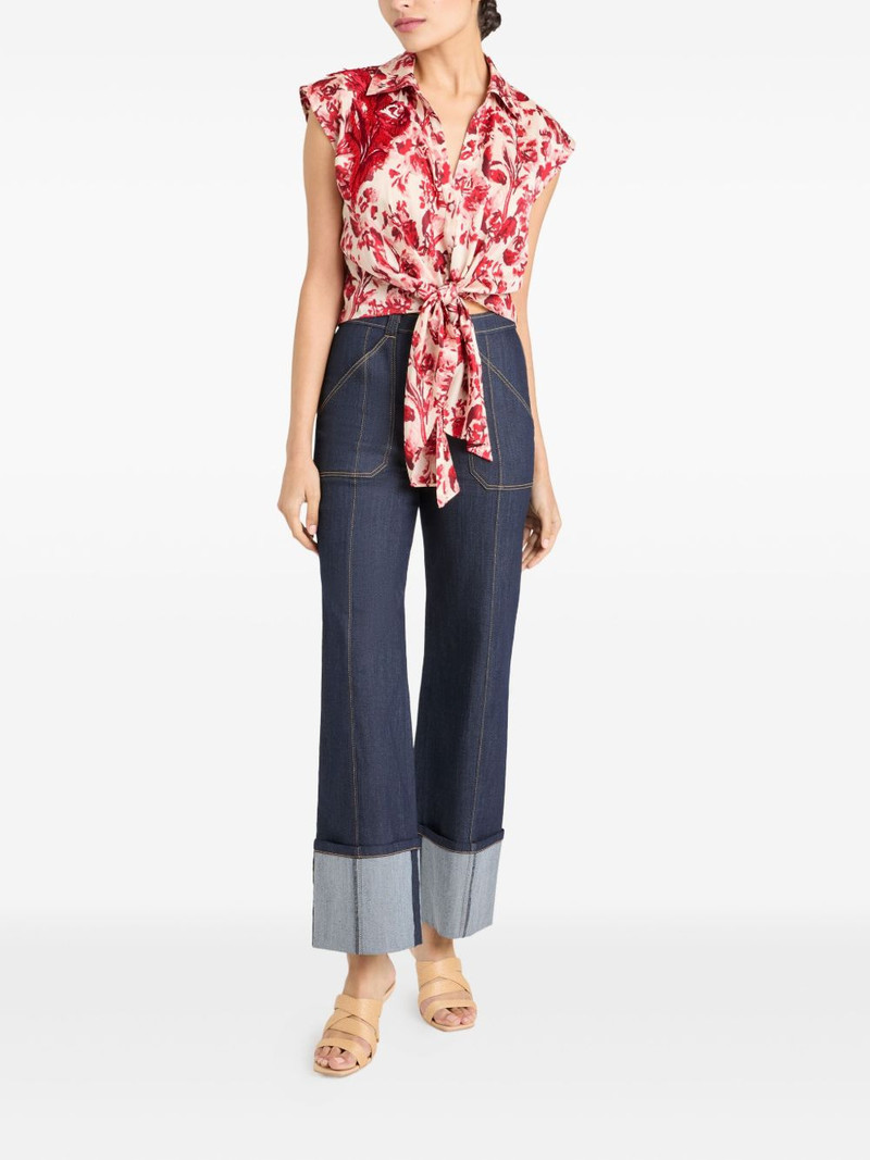 Floral Ribbons Sleeveless Mari blouse 4