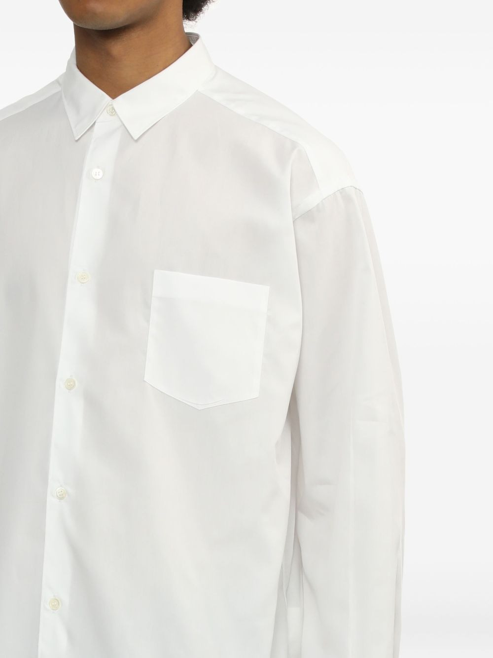 logo-embroidered shirt - 5