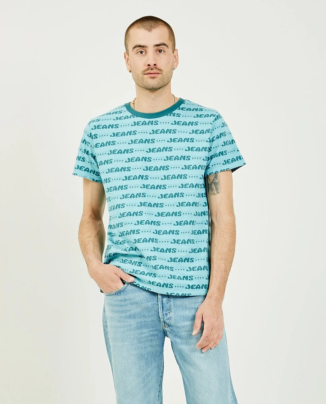 Graphic Jeans Tee - 1