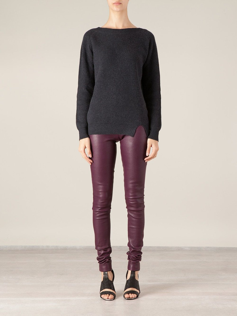 STOULS leather slim trousers outlook