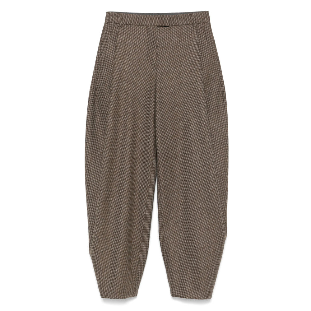Giorgio Armani Brown Trousers - High-Waisted Trousers Women - 1
