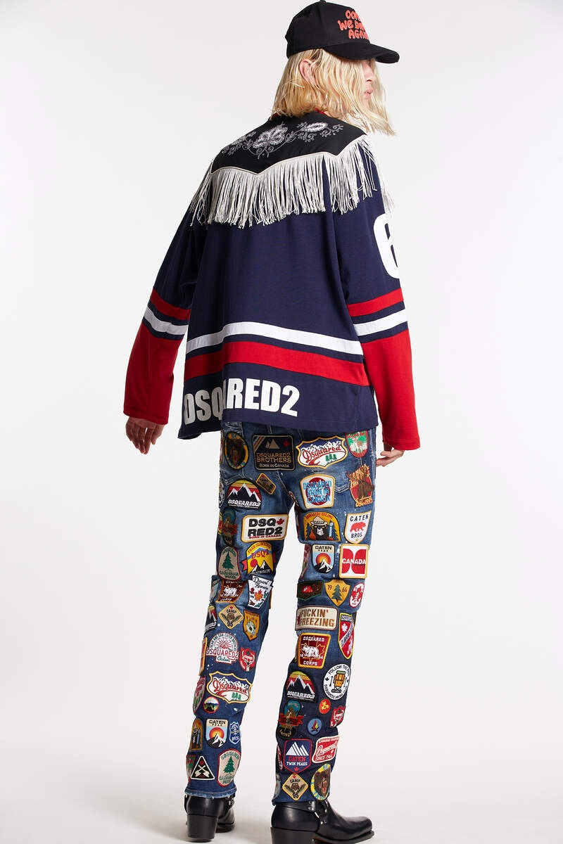 DSQUARED2 DARK WHITE SPRINKLE WASH 642 JEANS outlook