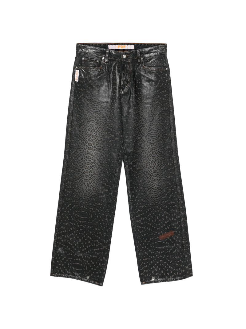 Pdf Leopard Print Denim Jeans 1