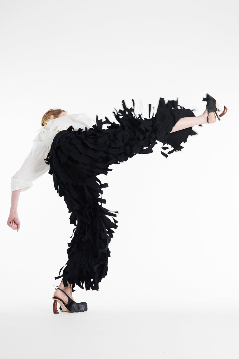 MULTI RECTANGLE SKIRT BLACK 8