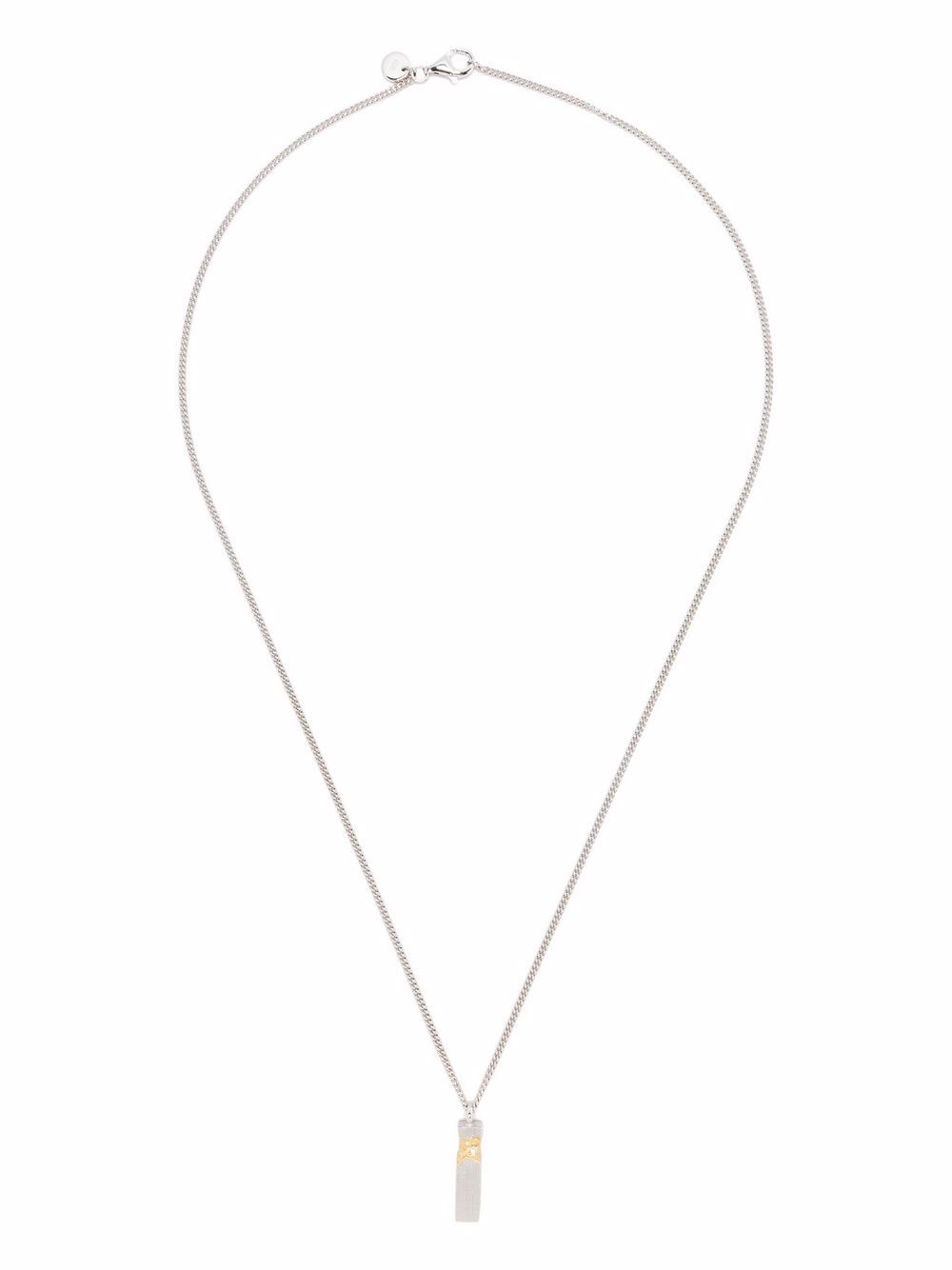 mined cube diamond pendant necklace - 3