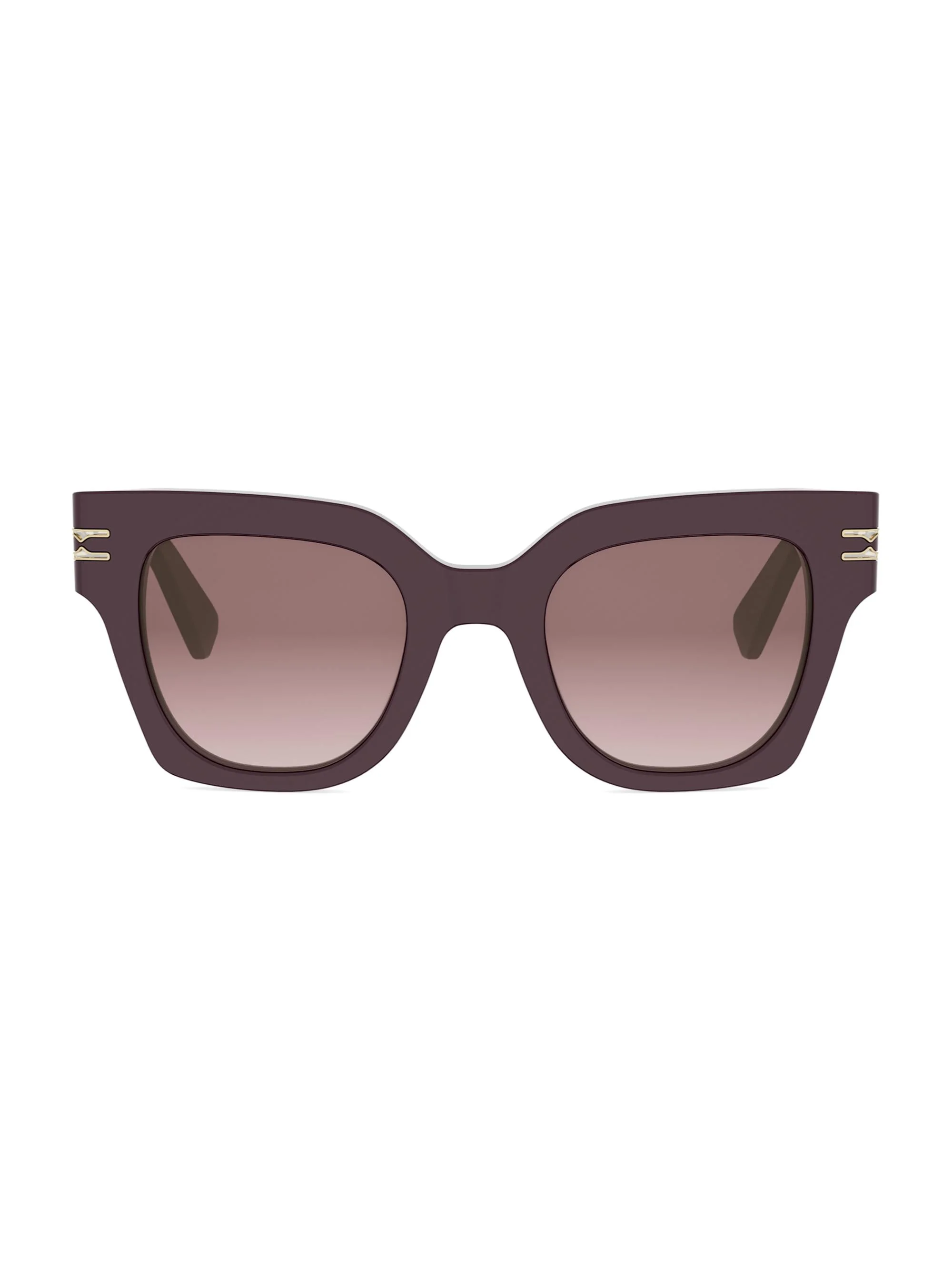 Women's B. Zero1 49MM Geometric Sunglasses - Shiny Violet Gradient Bordeaux - 1
