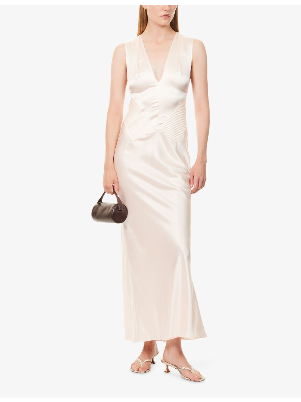 Alix V-Neck Silk Gown - 2