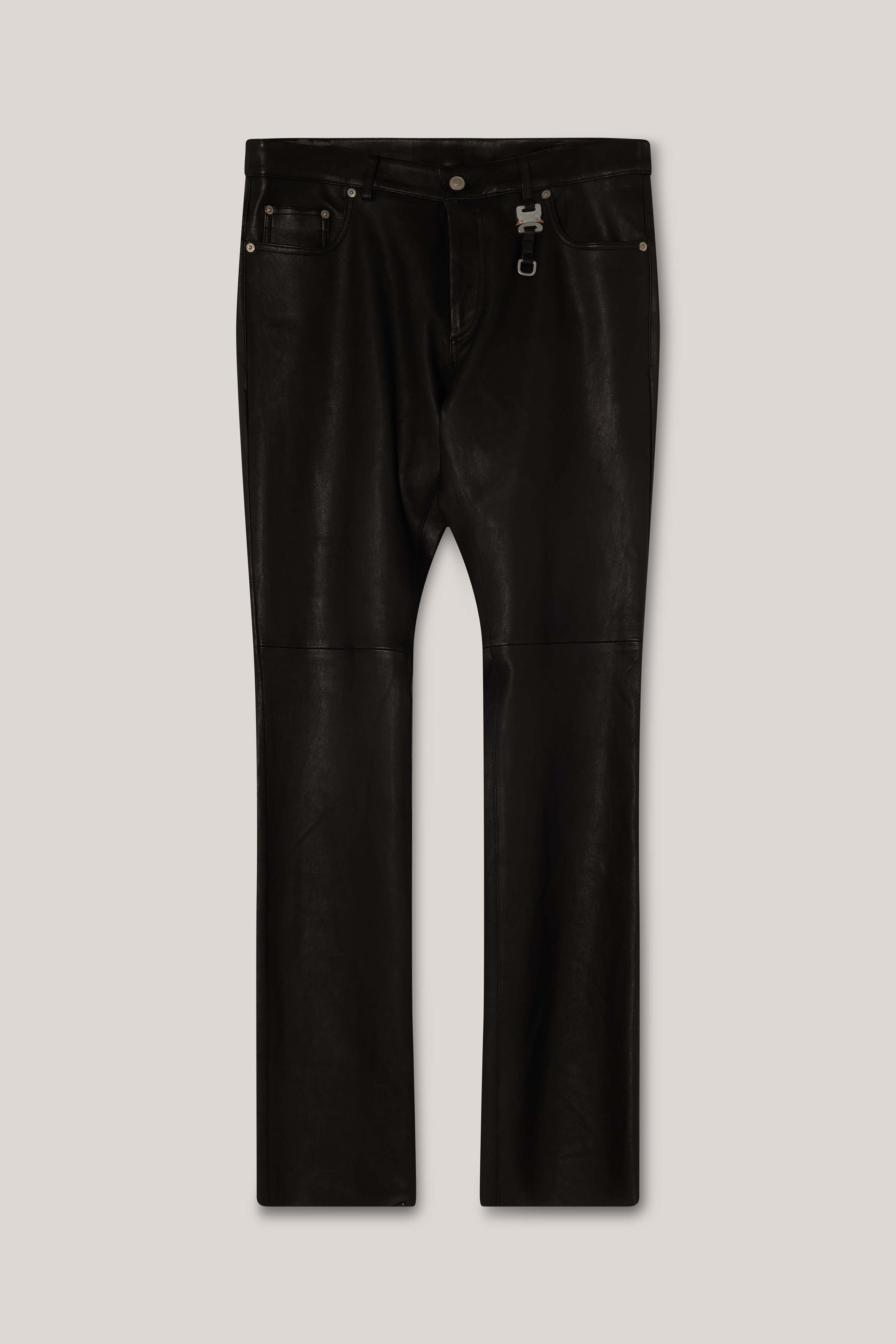 Straight-Leg Leather Trousers - 4