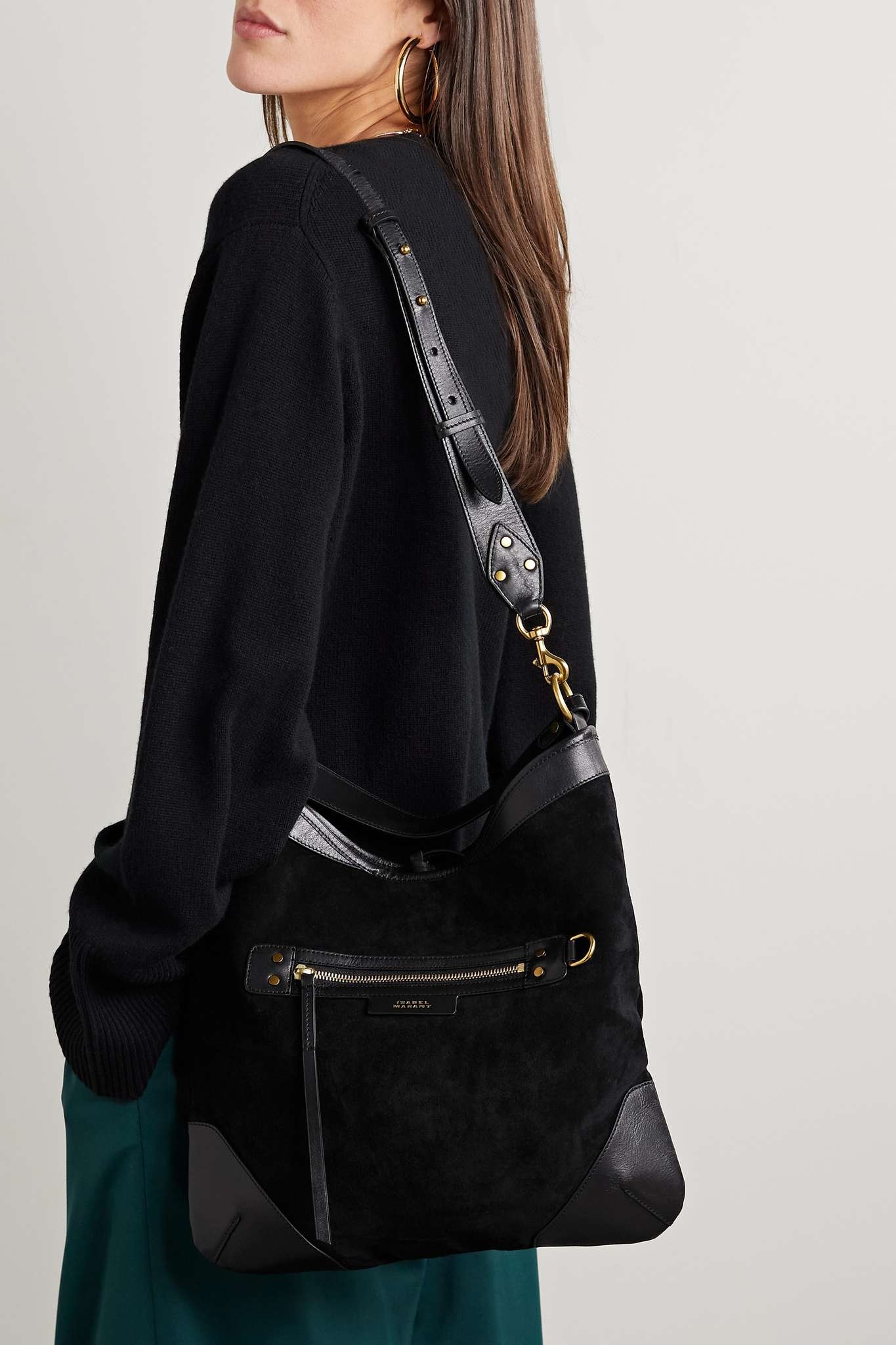 Isabel Marant Samara Logo Embroidered Shoulder Bag