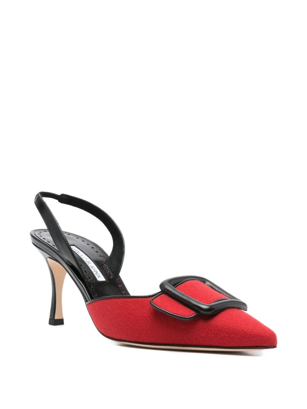 70mm leather heeled pumps - 2