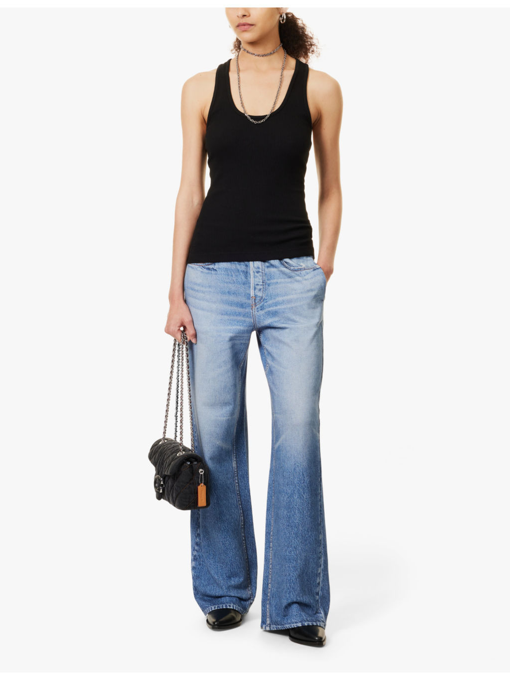 Miramar wide-leg mid-rise cotton trousers - 2