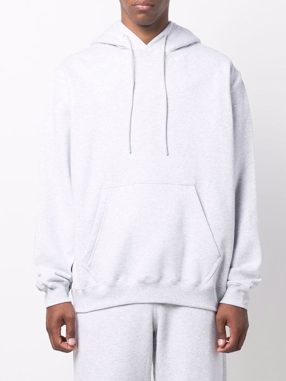 contrasting logo-print hoodie - 3