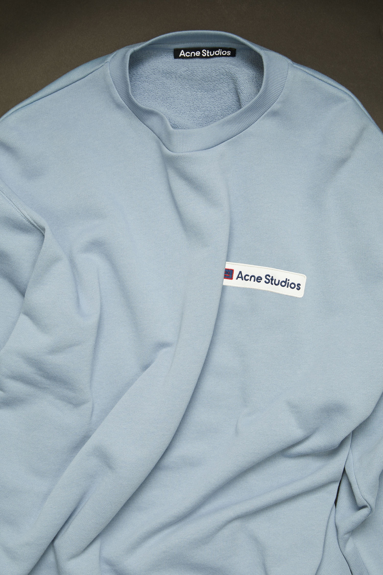 Logo patch sweatshirt mineral blue - 4