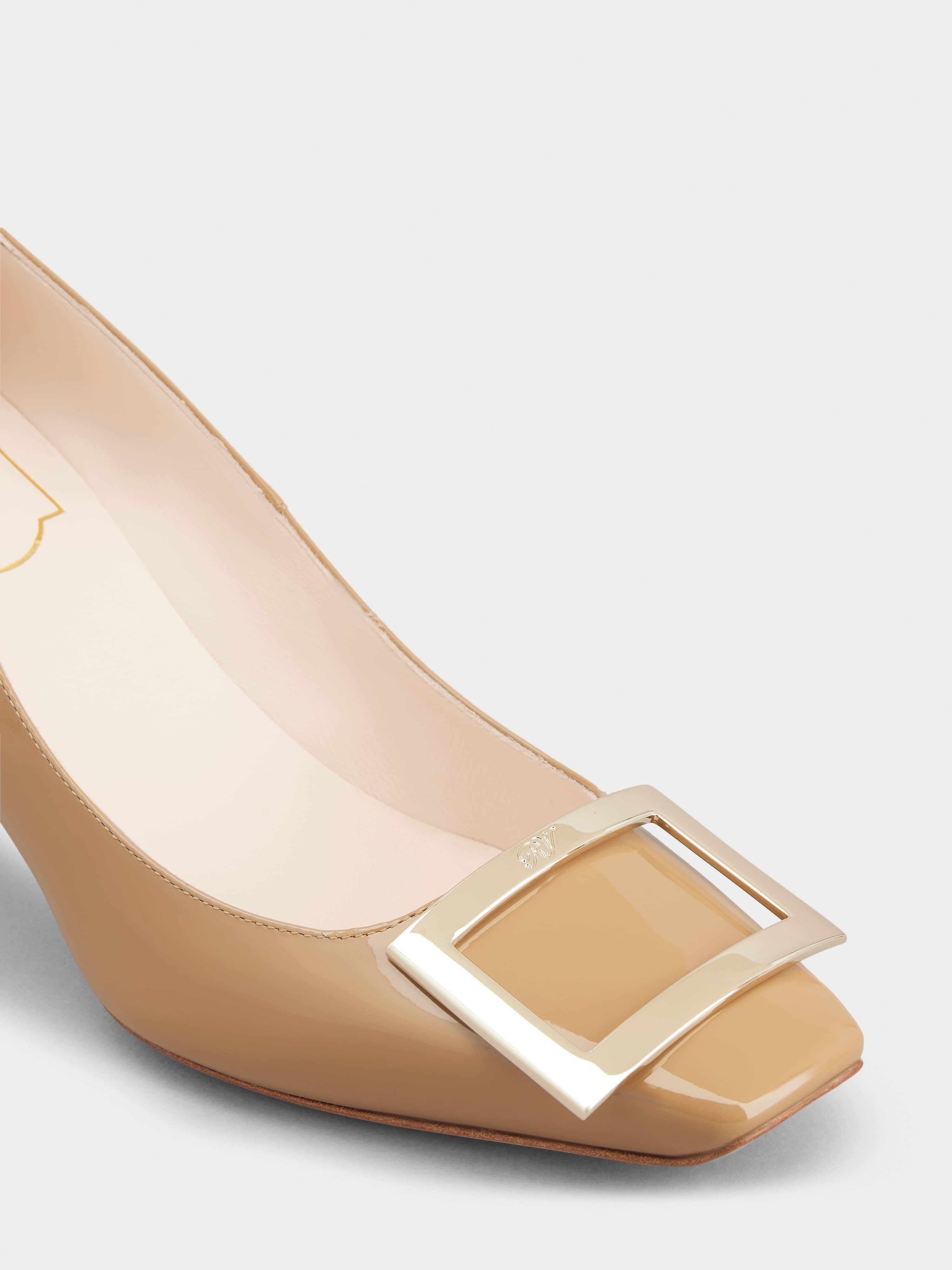 Trompette Metal Buckle Pumps in Patent Leather - 3