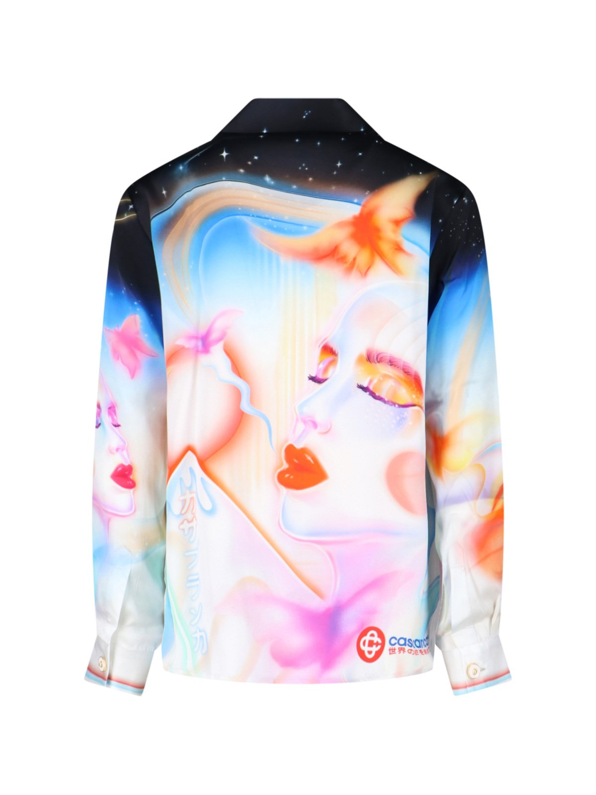 SILK SHIRT WITH LIGHT BLUE PRINT - 2