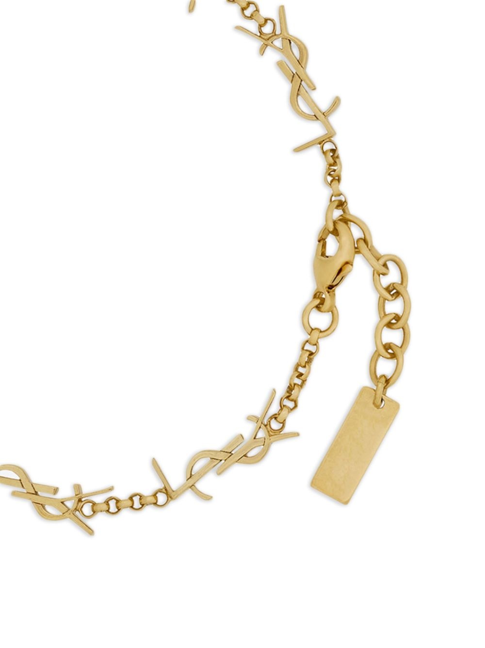 logo-plaque chain bracelet - 2