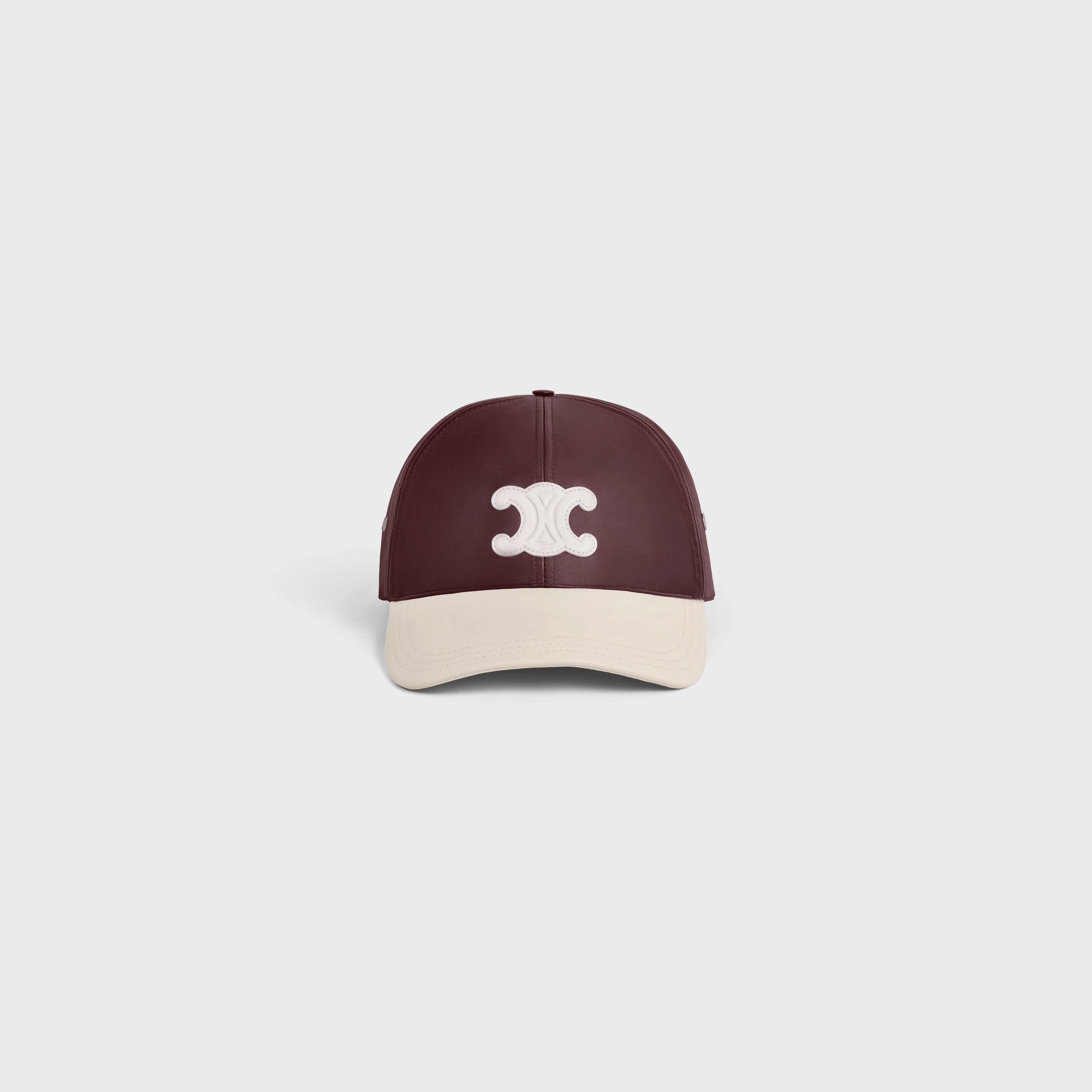 triomphe baseball cap in lambskin - 2