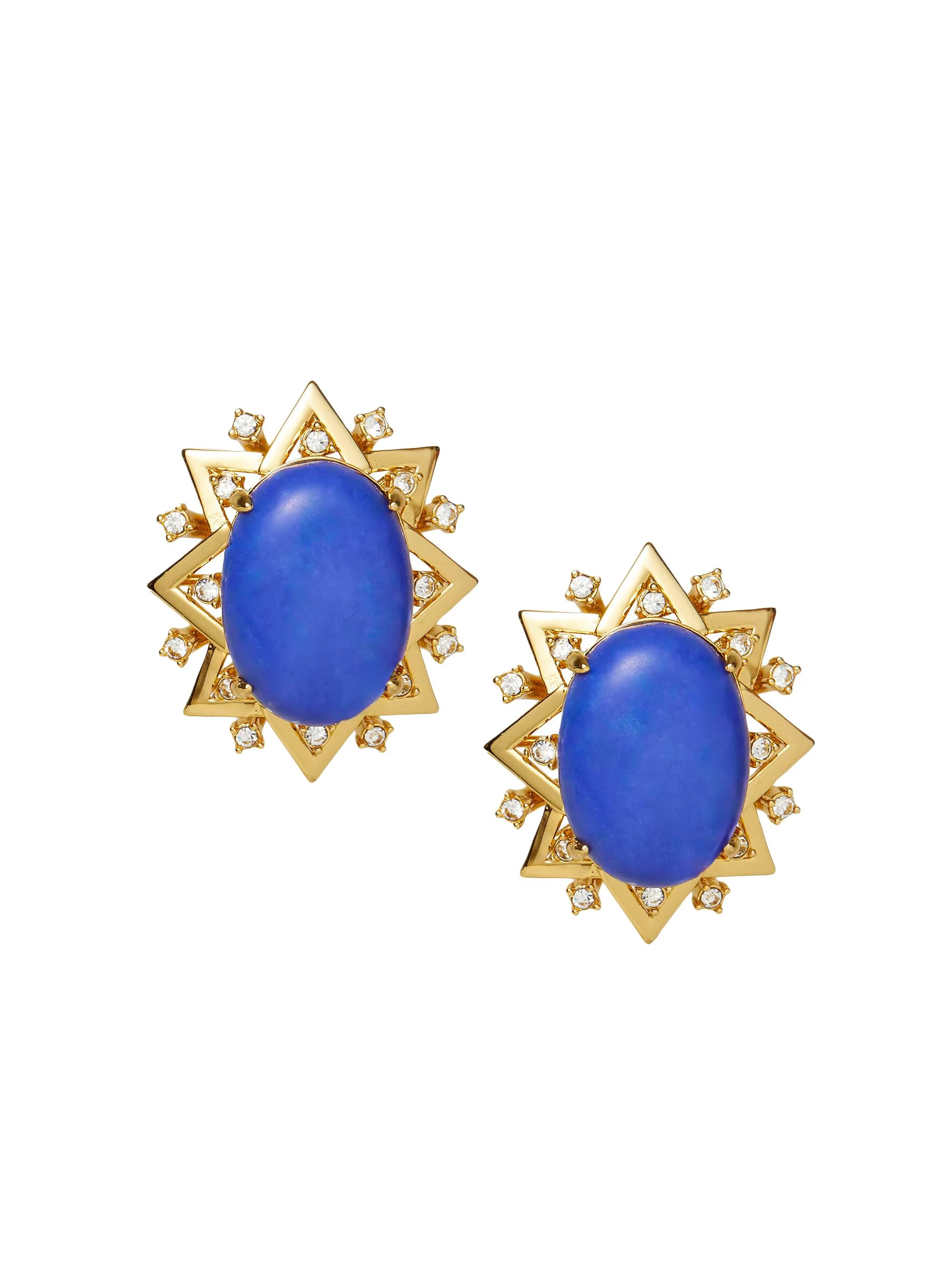 Women's Starlet 14K-Gold-Plated, Crystal & Resin Earrings - Indigo - 1
