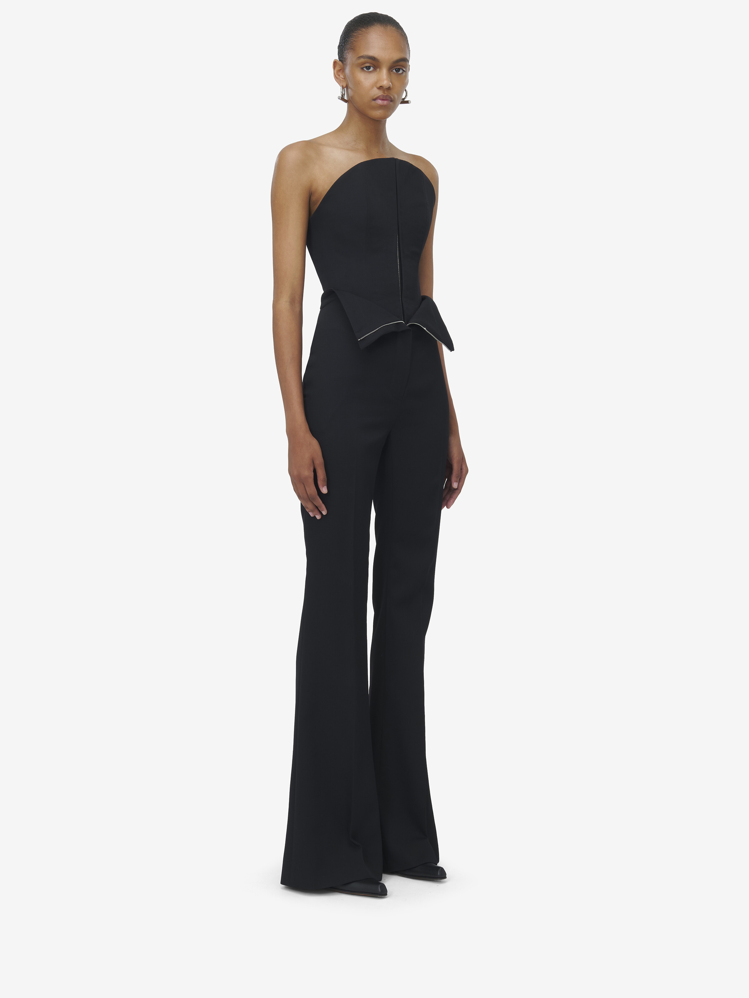 Fold Over Waist Tailored Trousers - 3