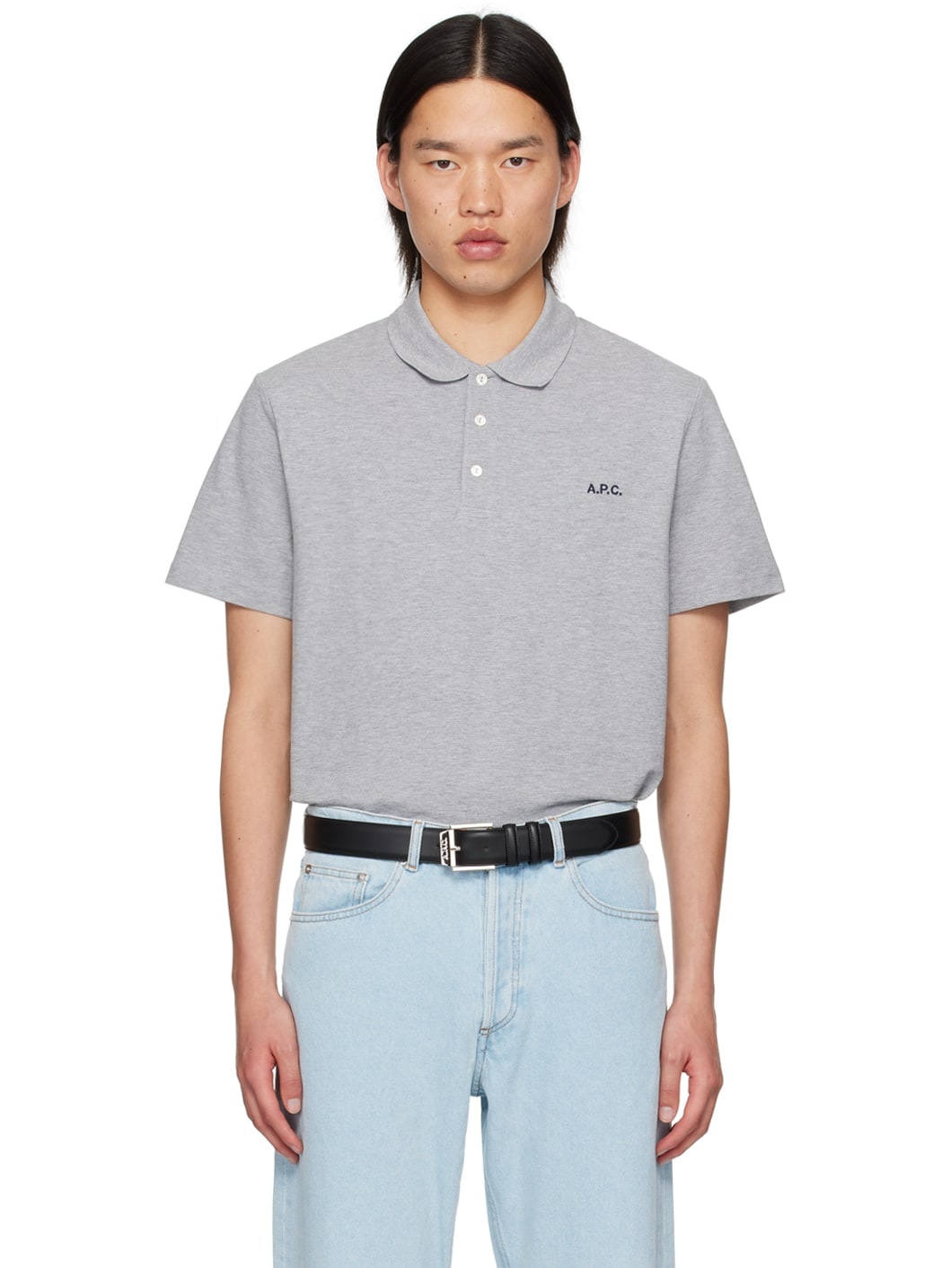 Gray Standard Polo - 1