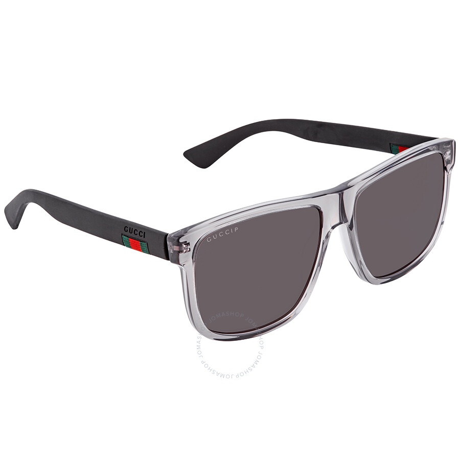 Gucci Grey Rectangular Polarized Men's Sunglasses GG0010S 004 58 - 3