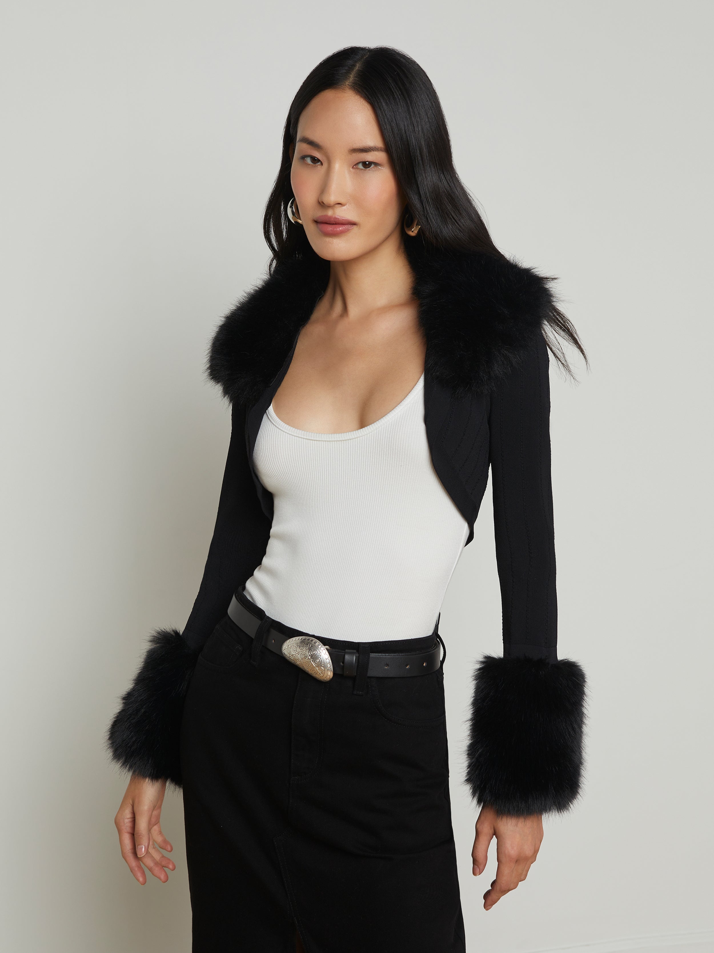Haru Faux Fur Shrug - 2