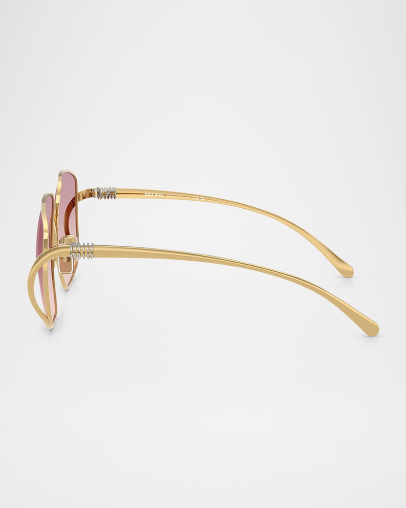 Miu Miu MU A57S Metal Square Sunglasses outlook