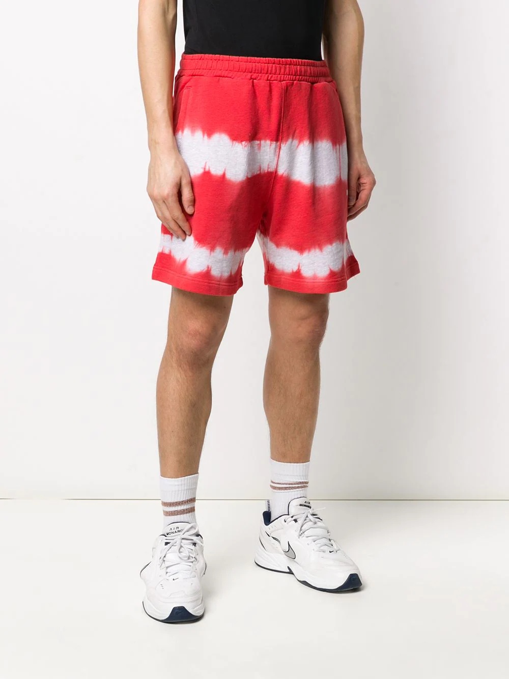 tie-dye track shorts - 3