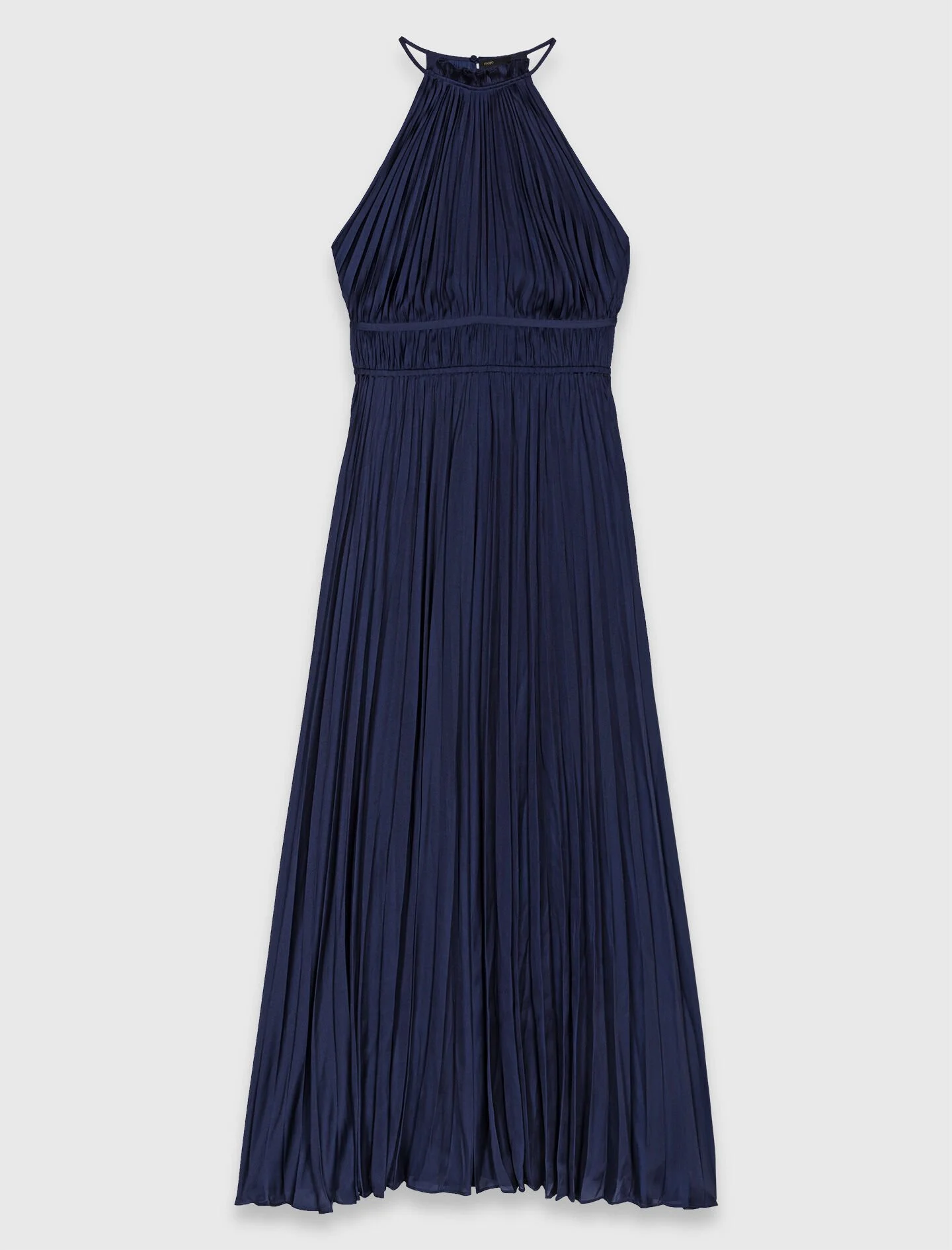 Pleated satin maxi dress - 1
