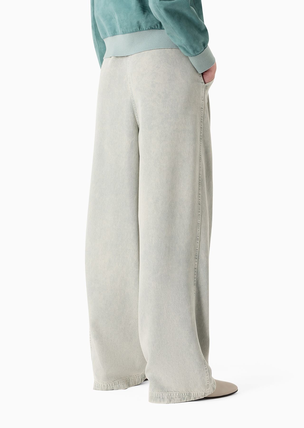 Denim Collection Lyocell single-pleat trousers - 3