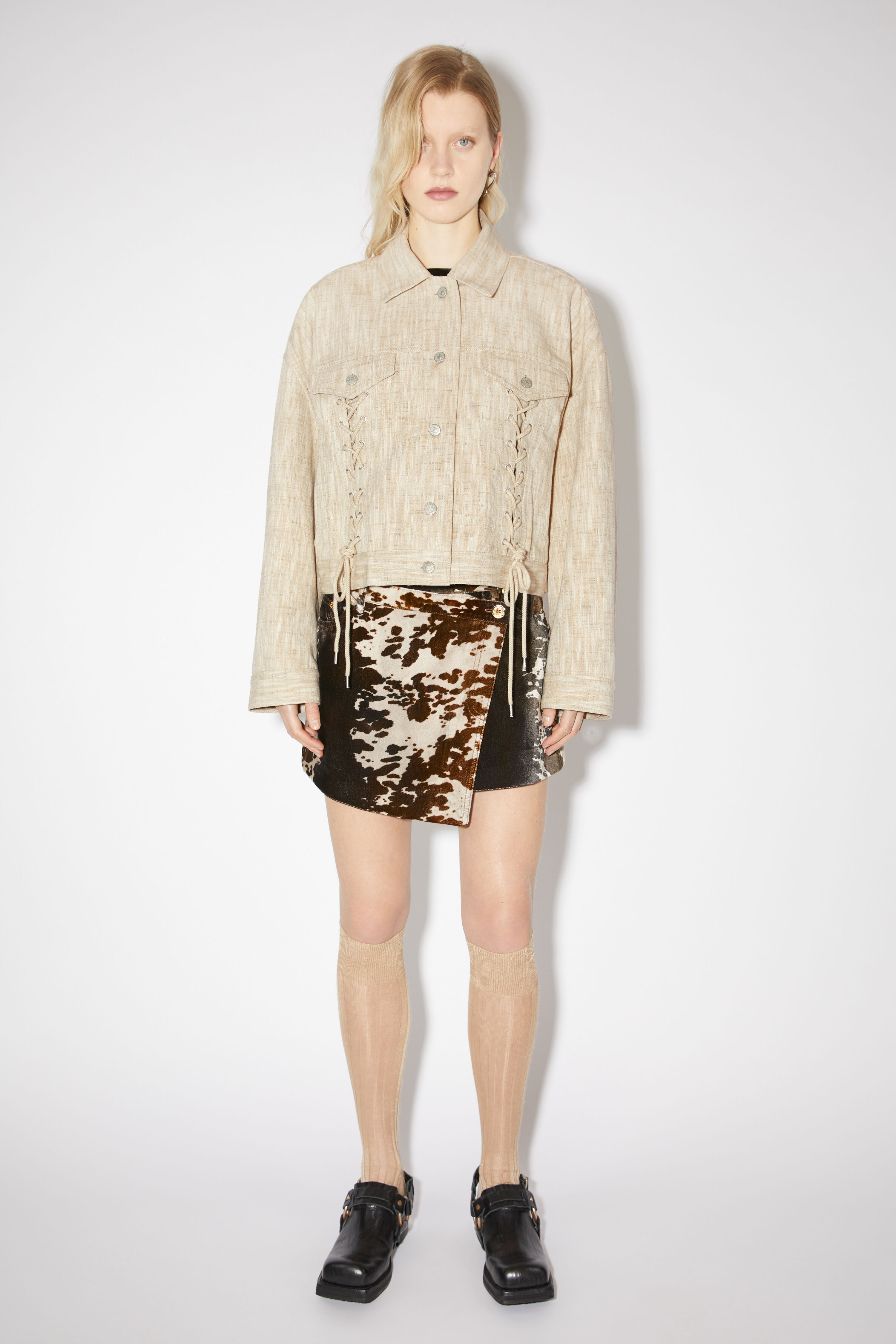 Relaxed fit jacket - Beige - 2