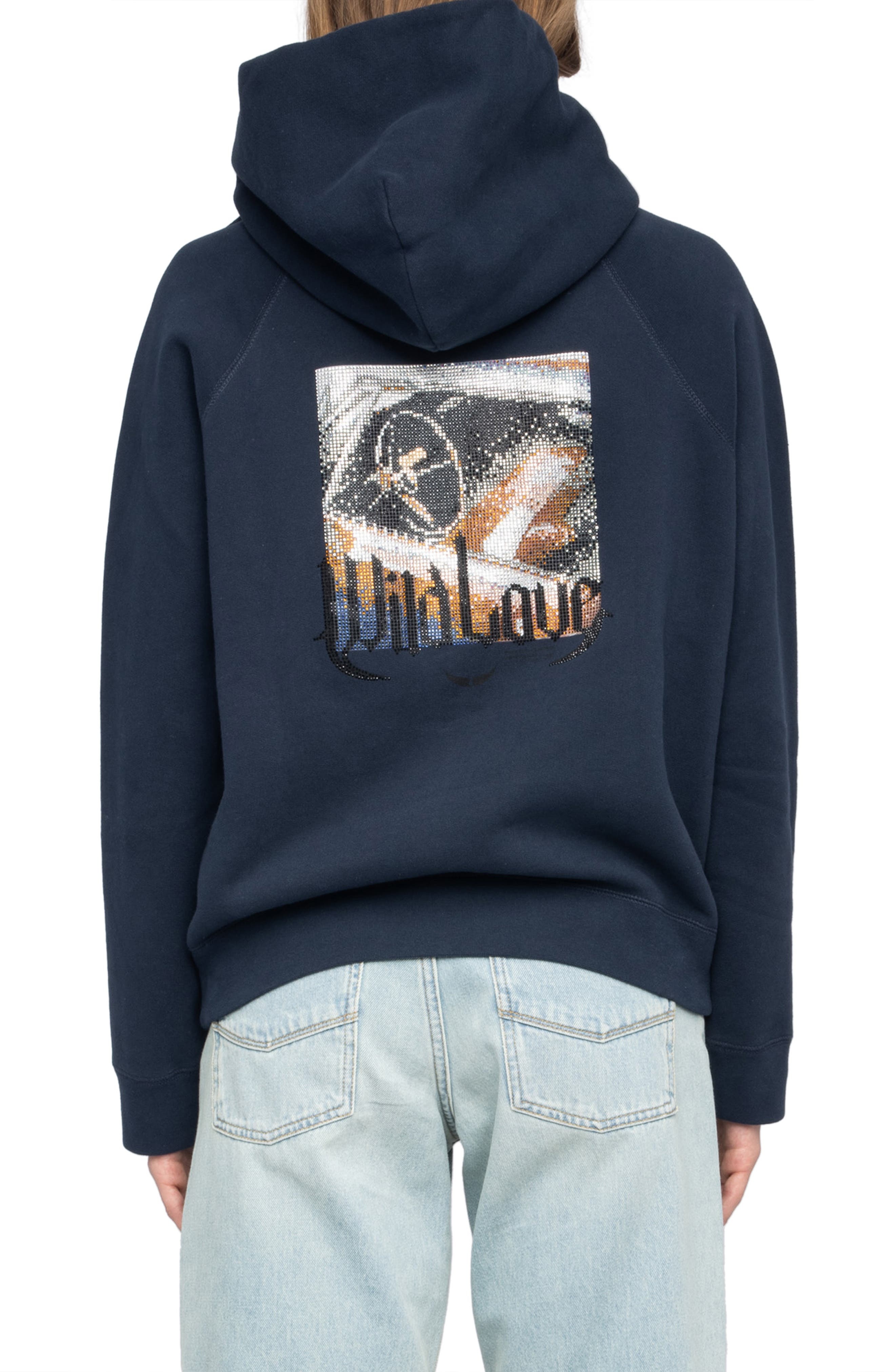 Zadig & Voltaire Georgy Photo Ride Strass Rhinestone Hoodie in Encore at Nordstrom - 2