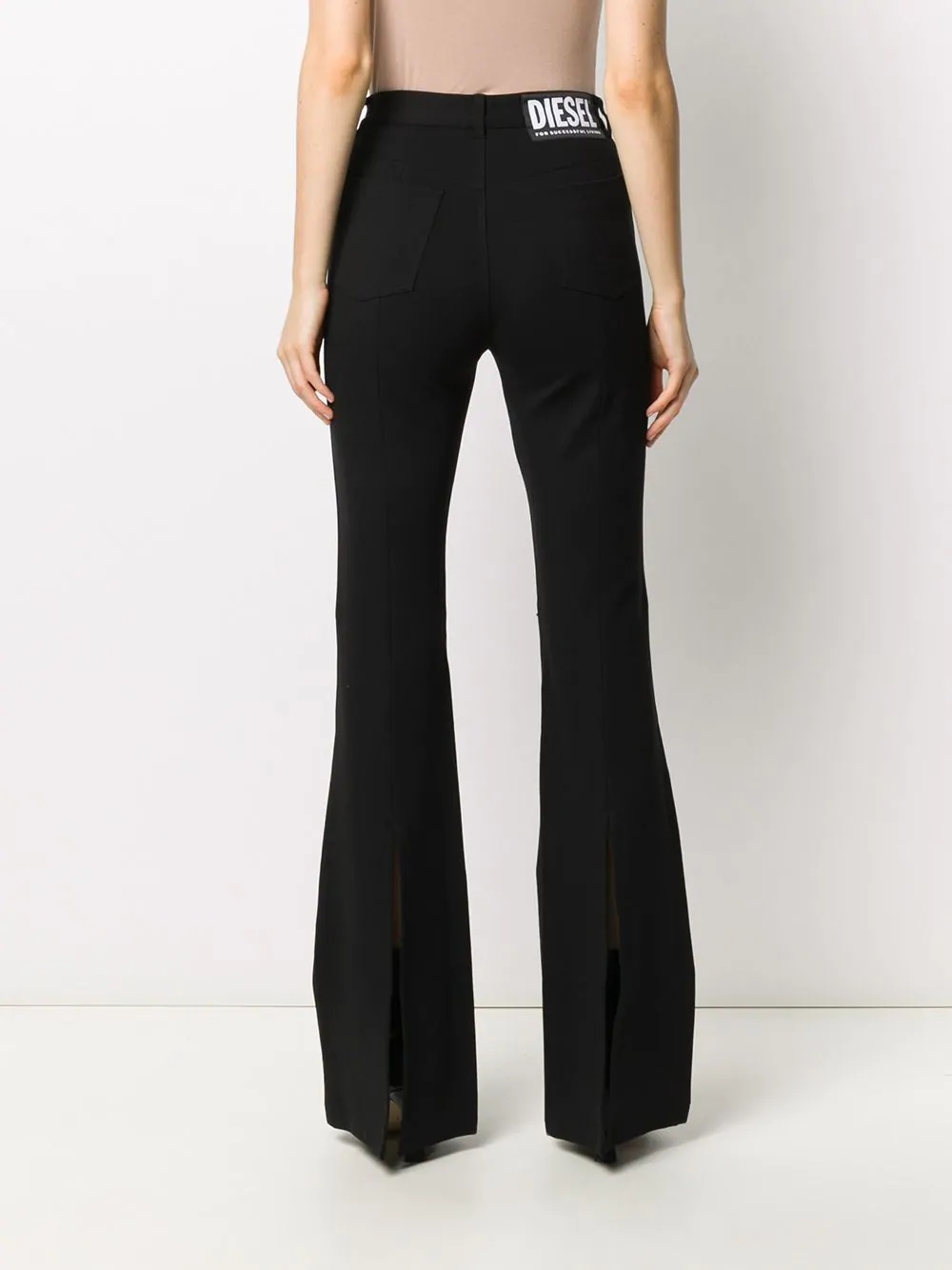 flared zip trousers - 4