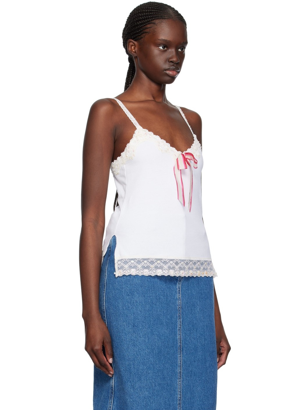 White Sequinned Camisole - 2