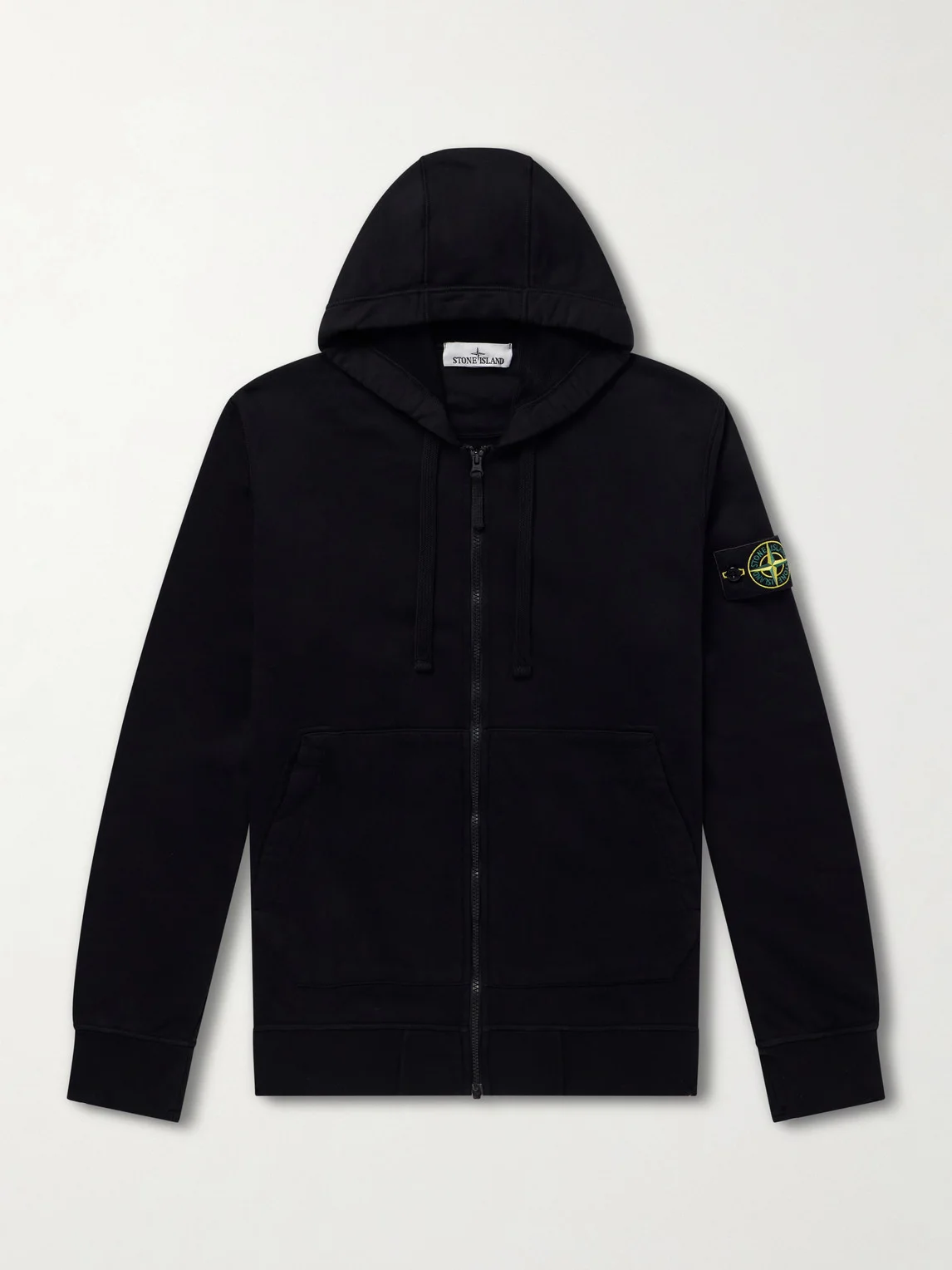 Logo-Appliquéd Cotton-Jersey Zip-Up Hoodie - 1