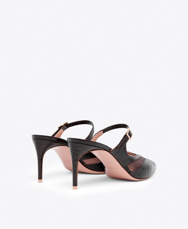 Cristi 70 Dark Brown Leather Mules 3