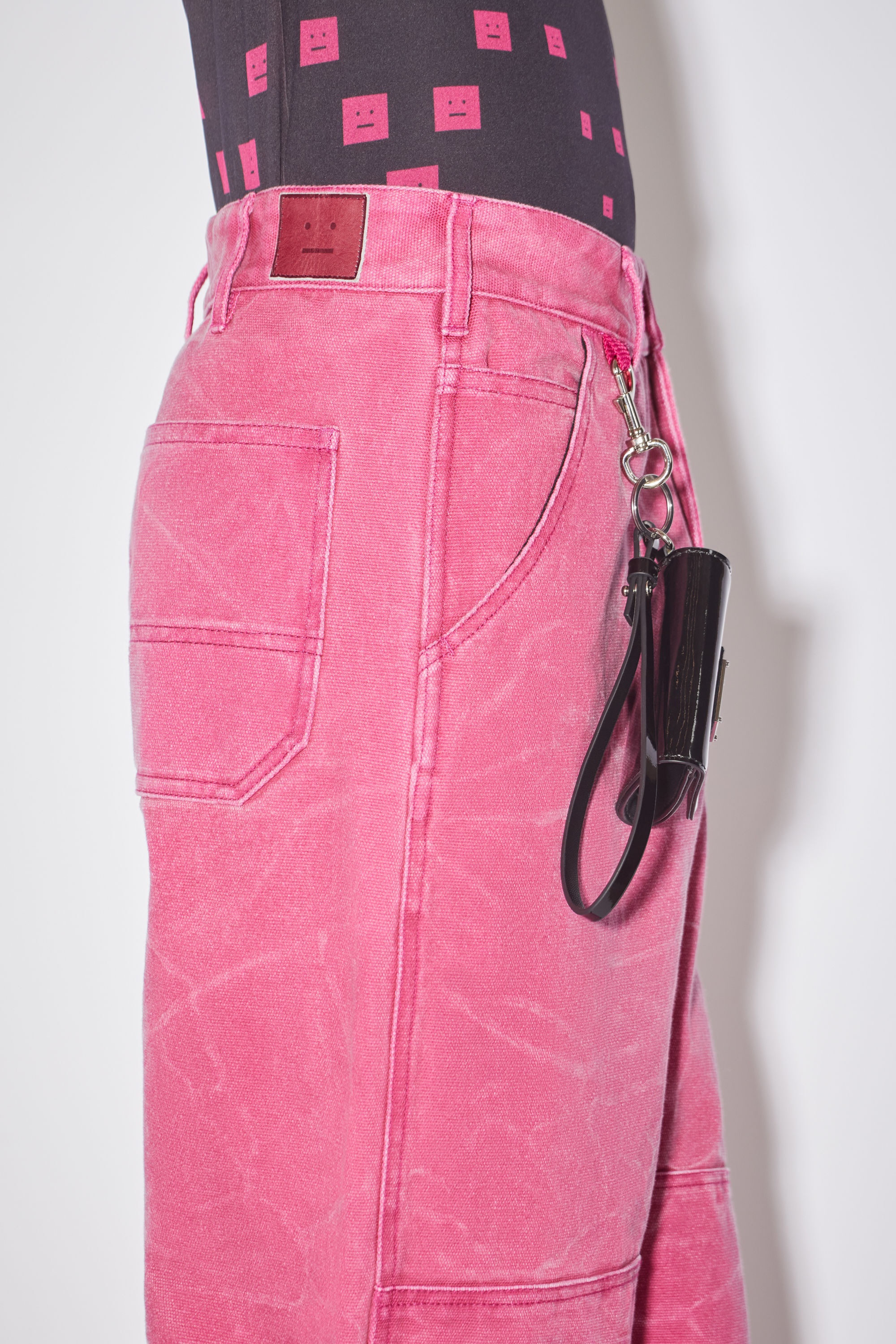 Cotton canvas trousers - Fuchsia pink - 5