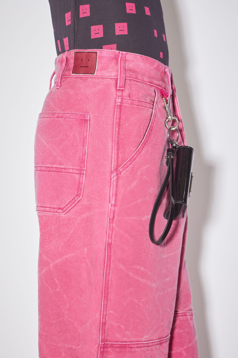 Cotton canvas trousers - Fuchsia pink 5