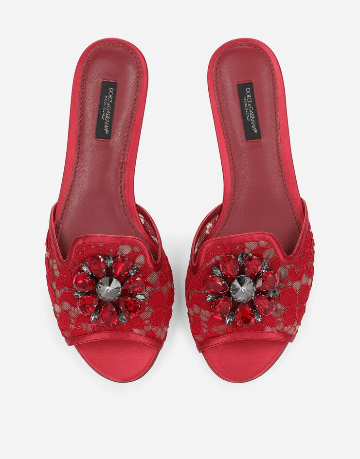 Lace slippers with crystals - 4