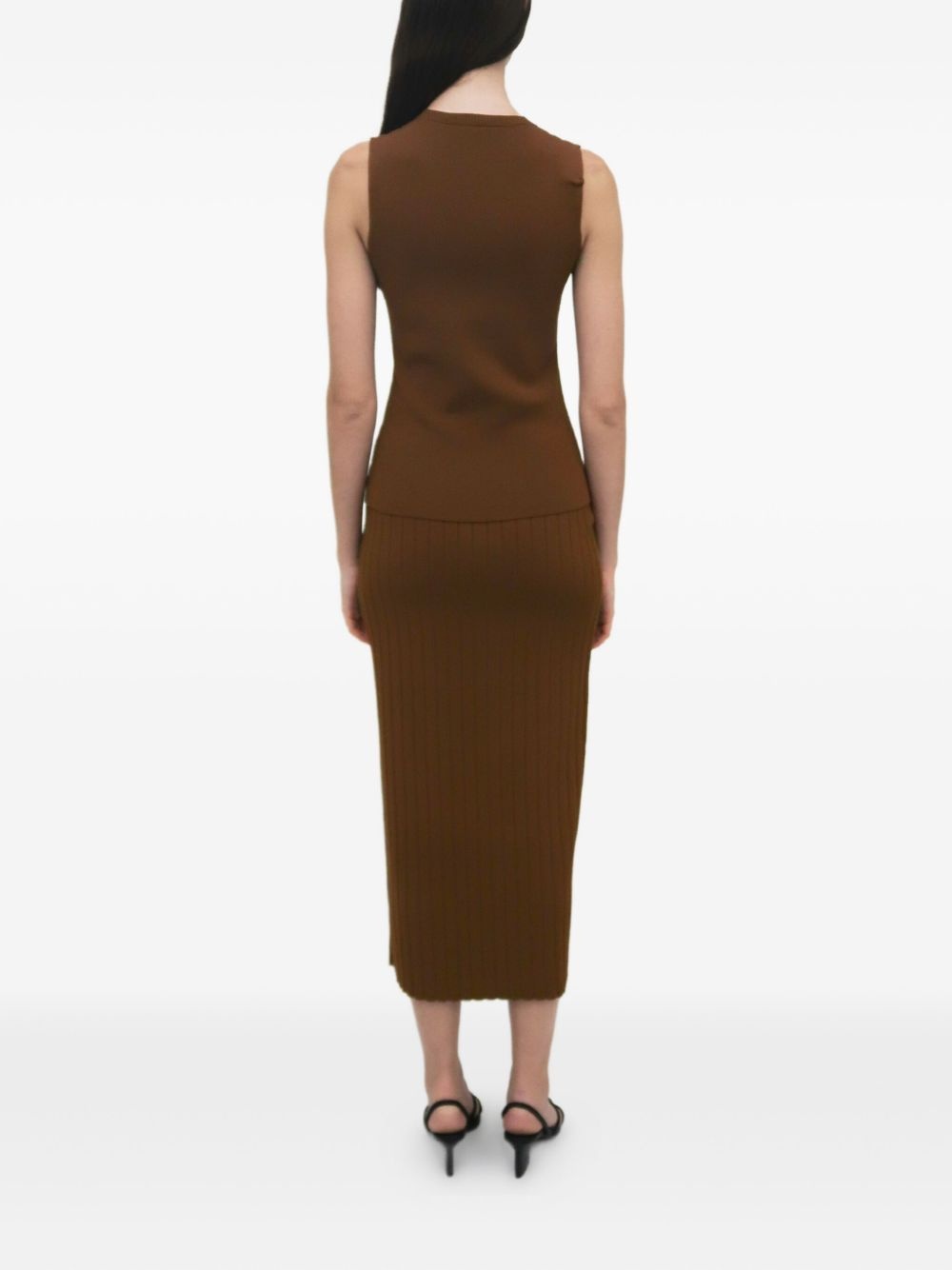 ribbed midi skirt - 4
