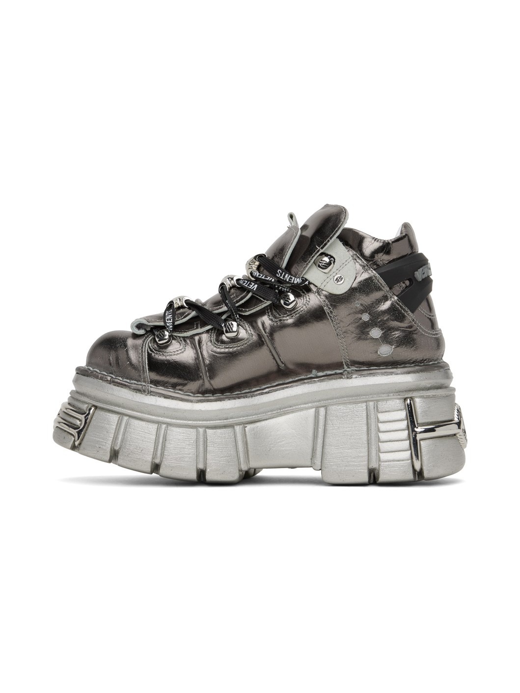 Silver New Rock Edition Platform Sneakers - 3