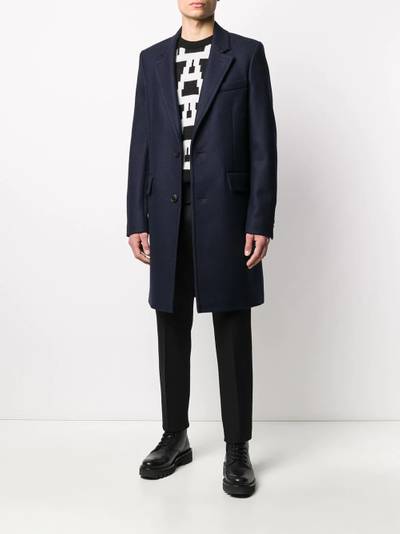 AMI Paris single-breasted mid-length coat outlook