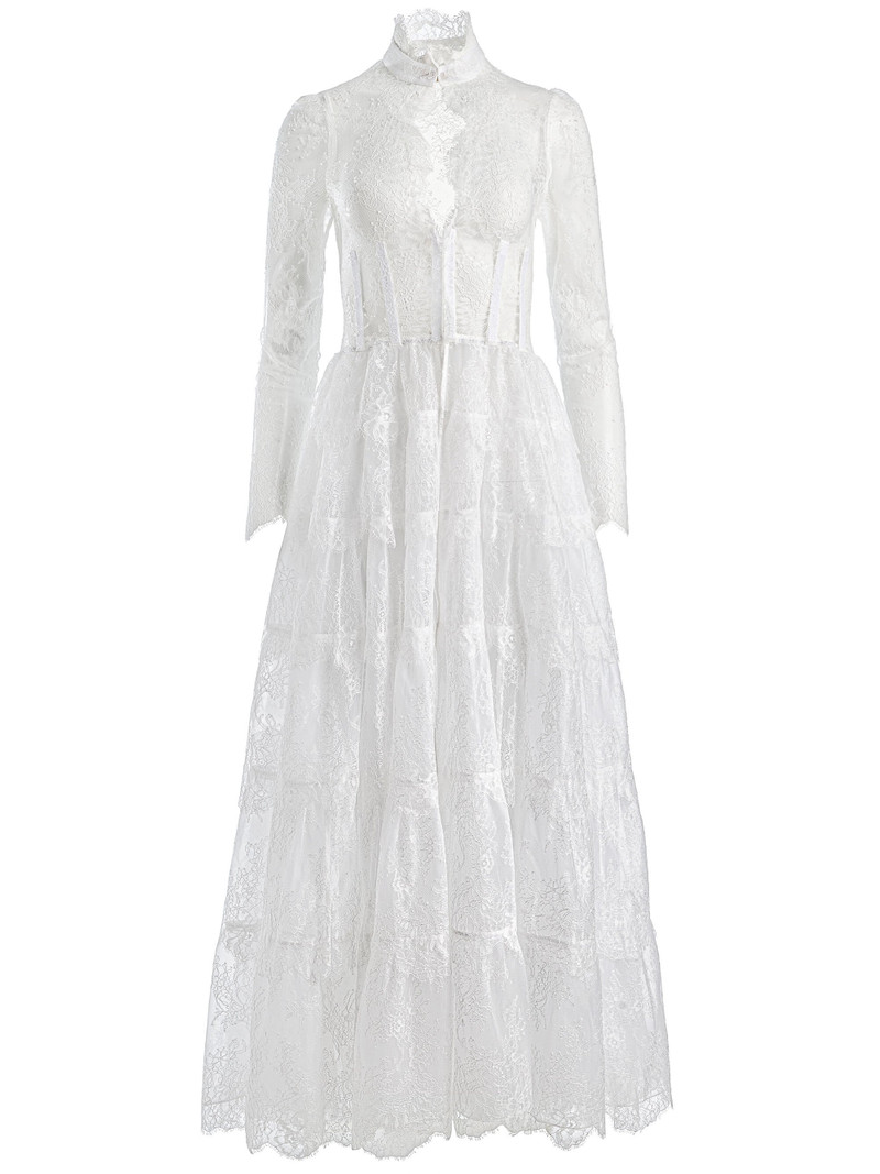 XAVIER TIERED LACE MAXI COAT 1