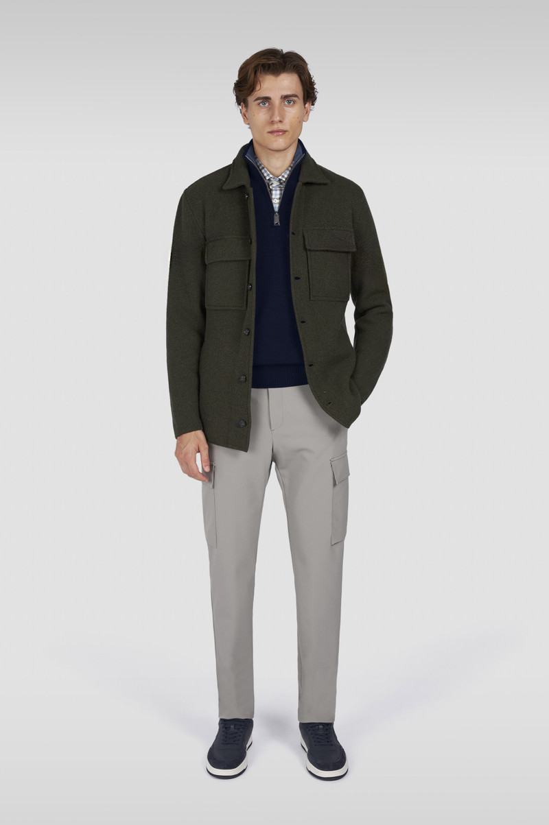 Paul & Shark SOFT COOL TOUCH WOOL HALF ZIP SWEATER WITH VELVET DETAILS outlook