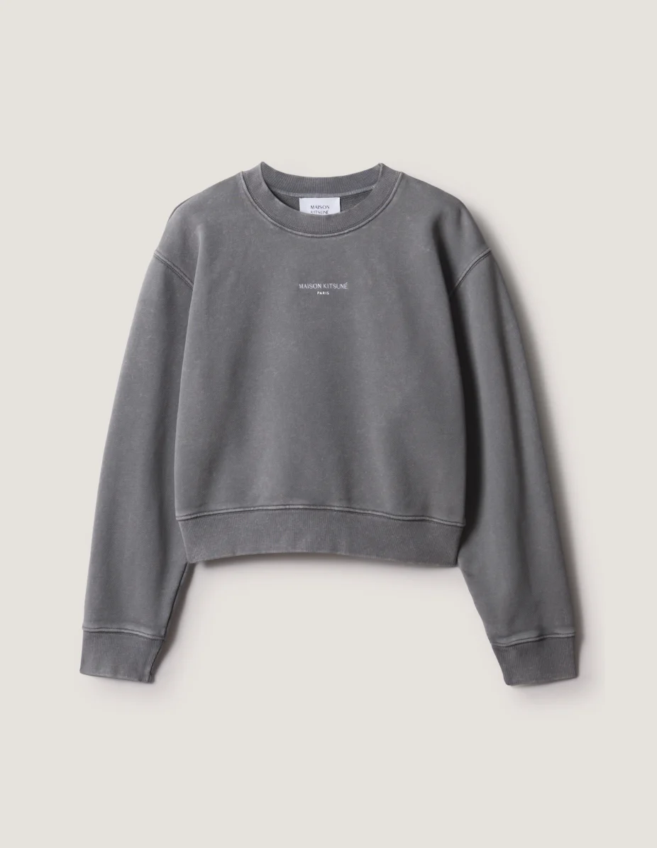 MAISON KITSUNE PARIS FADED CROPPED SWEATSHIRT - 1