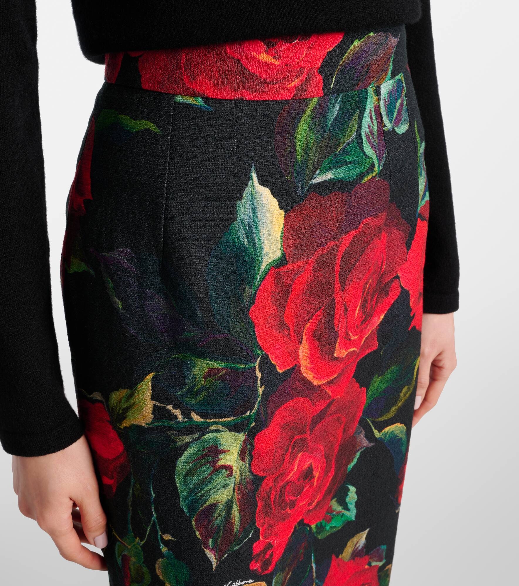 Floral pencil skirt - 4