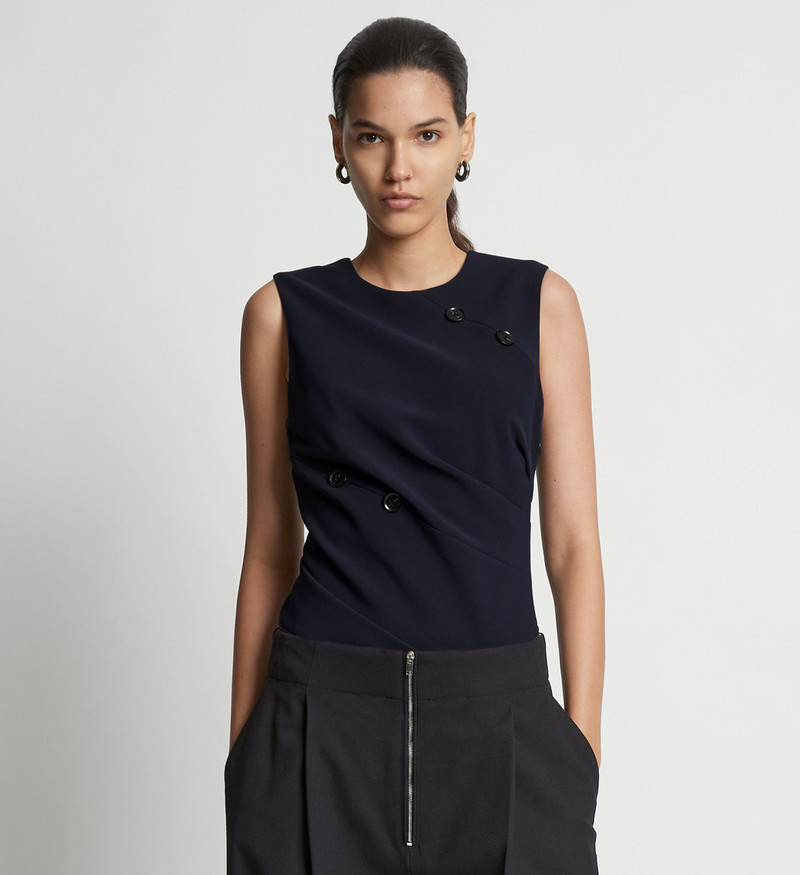 Matte Viscose Crepe Spiral Top 2