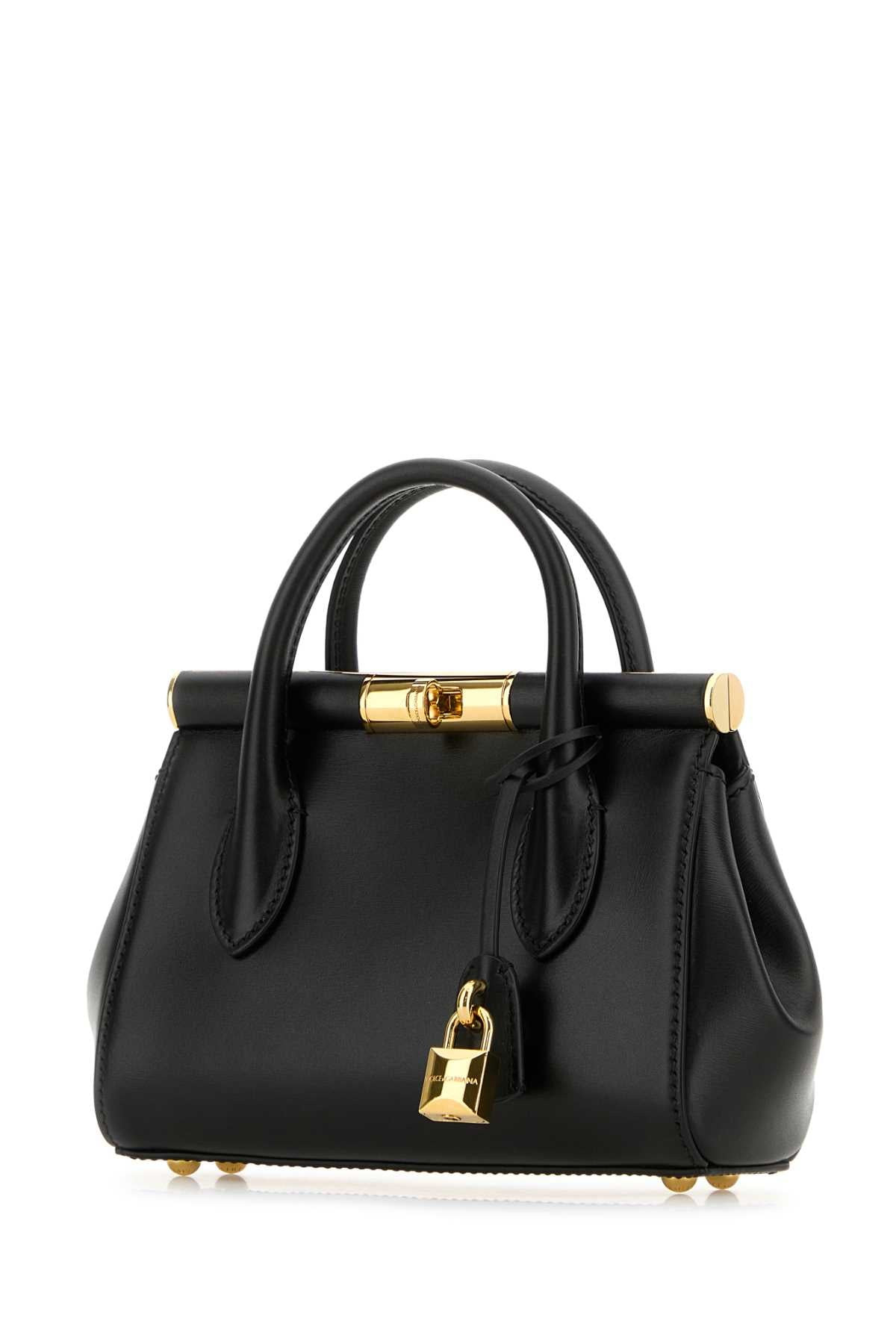 Dolce & Gabbana Women Black Leather Marlene Handbag - 2