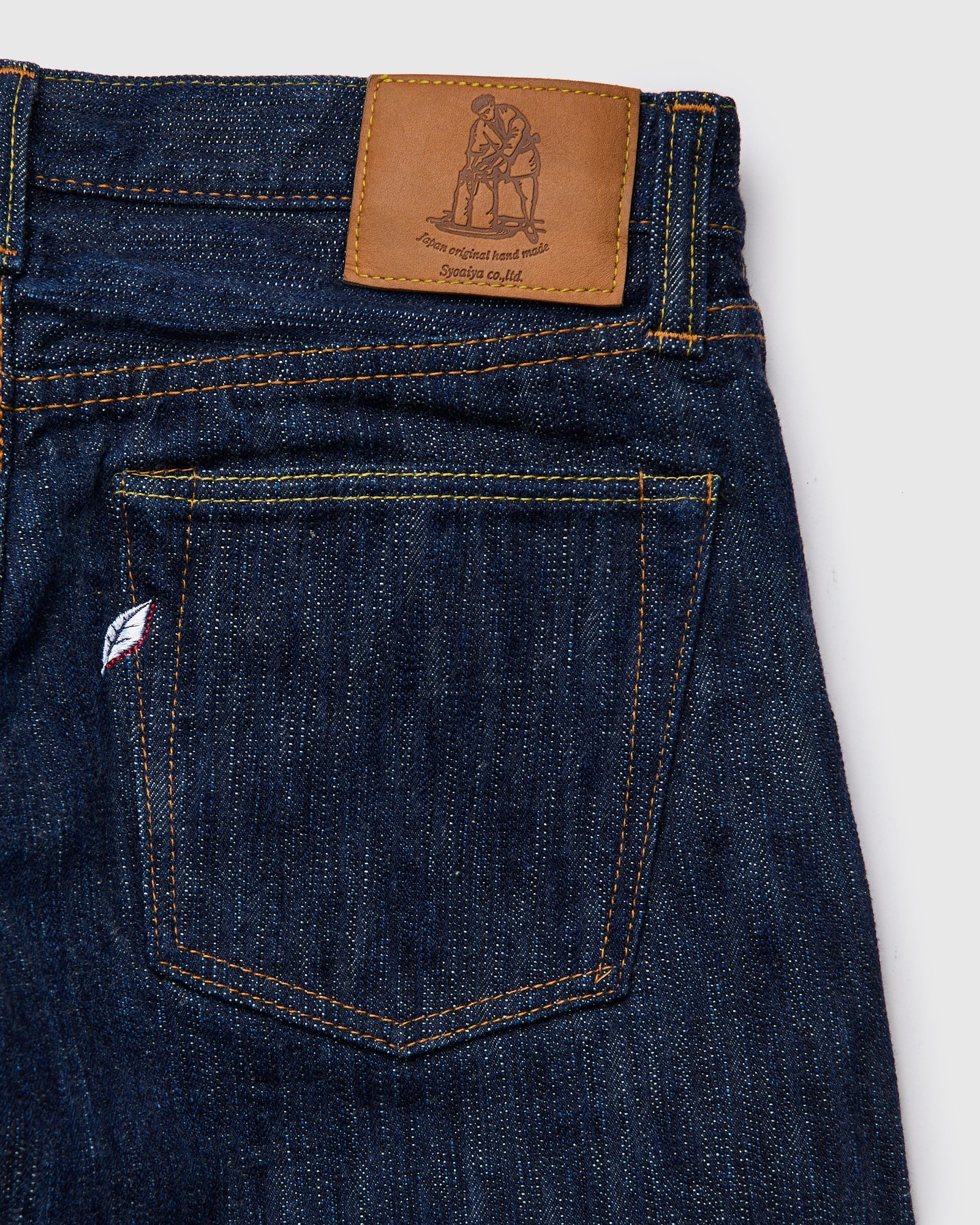 KS-15oz-005 "Kasuri" 15oz Slub Selvedge Denim - Slim Straight Fit - 4